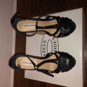 Steve Madden: Capeesh Black Leather Size 6.0